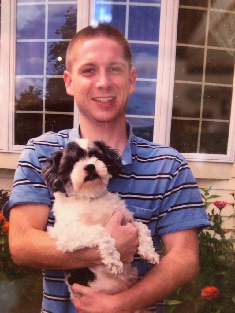Andrew R. Symington and his dog